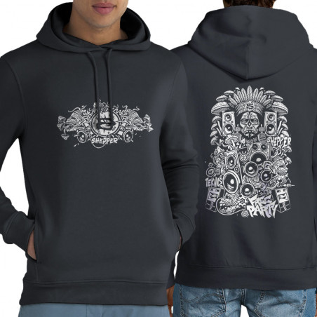 Sweat homme à capuche coton...