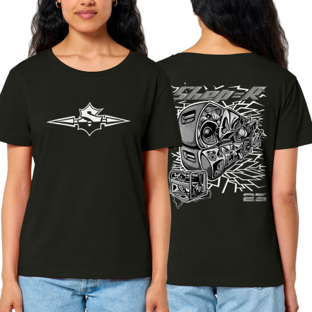 T-shirt femme col large...