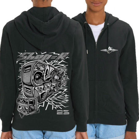Sweat femme zippé à capuche...