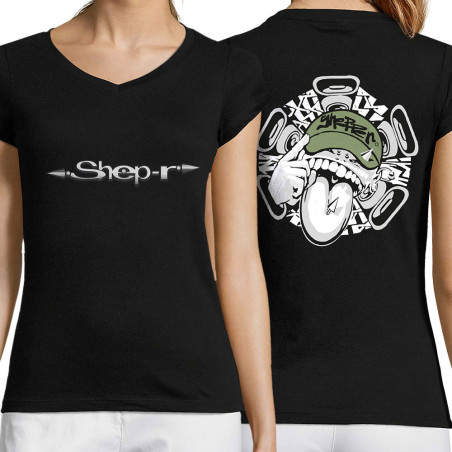 T-shirt femme col V "Toxi...
