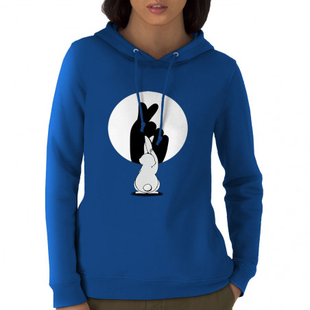 Sweat femme à capuche coton...