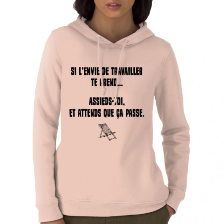 Sweat femme à capuche coton...