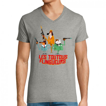 T-shirt homme col V "Les...