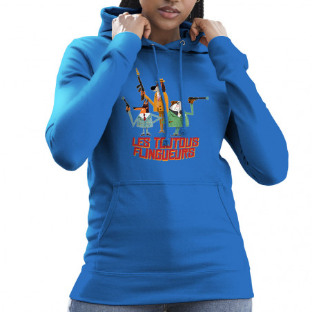 Sweat femme à capuche "Les...