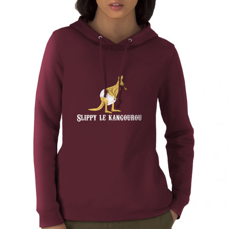 Sweat femme à capuche coton...