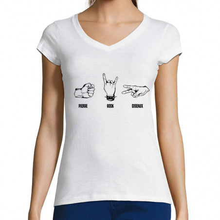 T-shirt femme col V "Pierre...