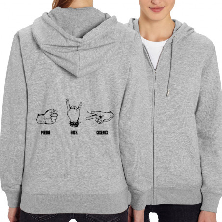 Sweat femme zippé à capuche...