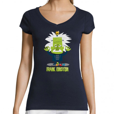 T-shirt femme col V "Frank...