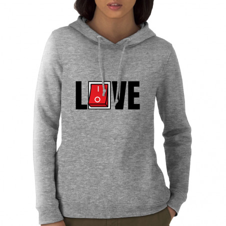 Sweat femme à capuche coton...