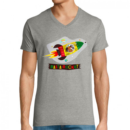 T-shirt homme col V "Rasta...
