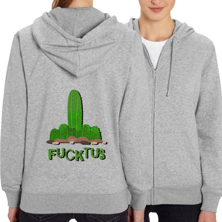 Sweat femme zippé à capuche...