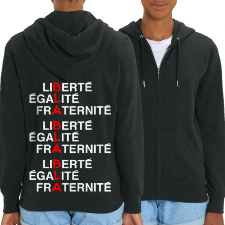 Sweat femme zippé à capuche...