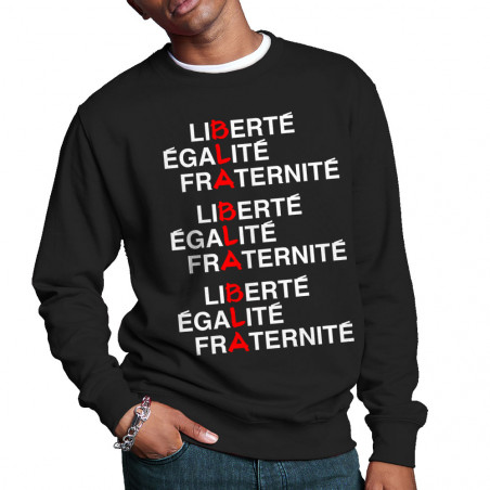 Sweat homme col rond "BLA...