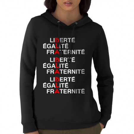 Sweat femme à capuche coton...