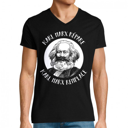 T-shirt homme col V "Karl...