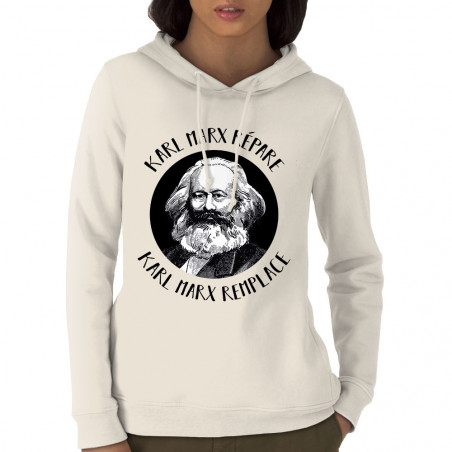Sweat femme à capuche coton...