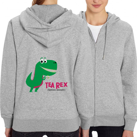 Sweat femme zippé à capuche...