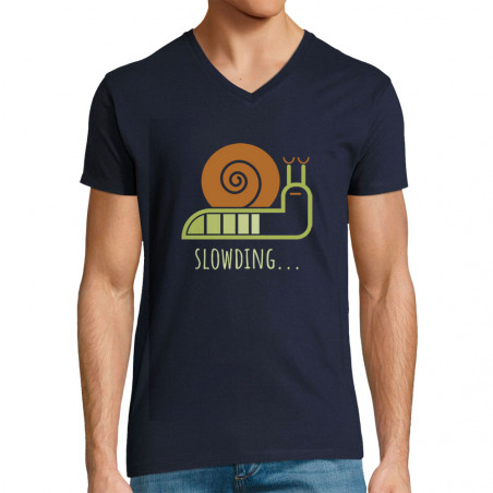 T-shirt homme col V "Slowding"