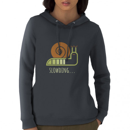 Sweat femme à capuche coton...