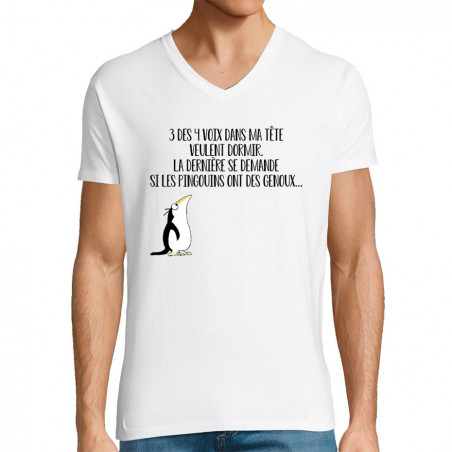 T-shirt homme col V "Si les...