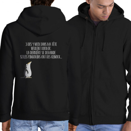 Sweat homme à capuche zippé...