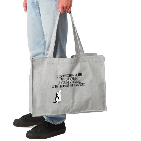 Grand sac shopping en toile...