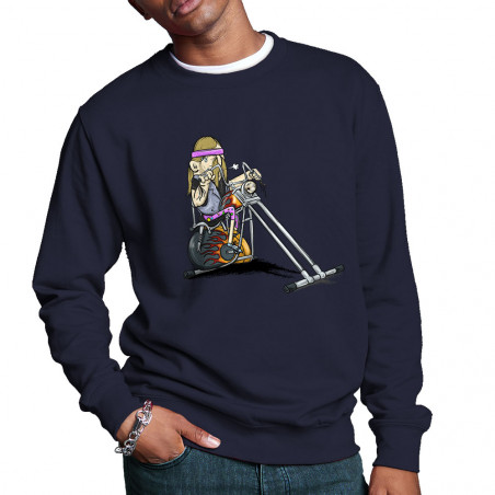 Sweat homme col rond "Biker...