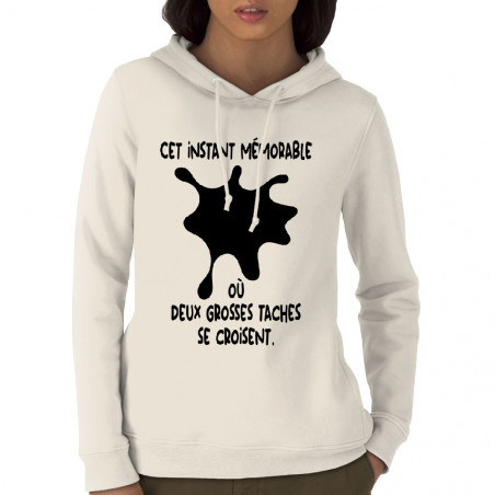 Sweat femme à capuche coton...