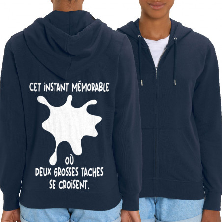 Sweat femme zippé à capuche...