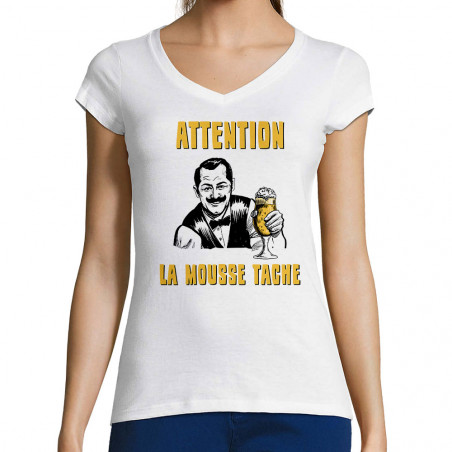 T-shirt femme col V "La...