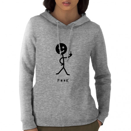 Sweat femme à capuche coton...