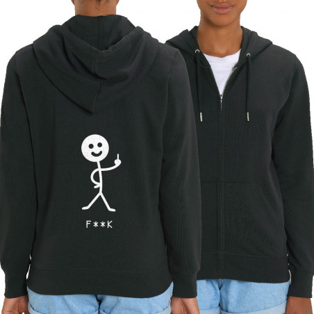 Sweat femme zippé à capuche...