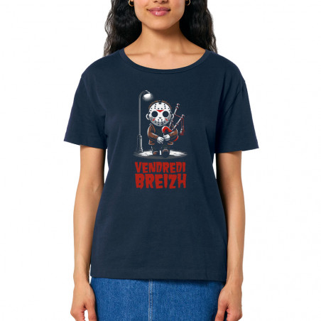 T-shirt femme col large...