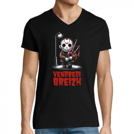T-shirt homme col V...