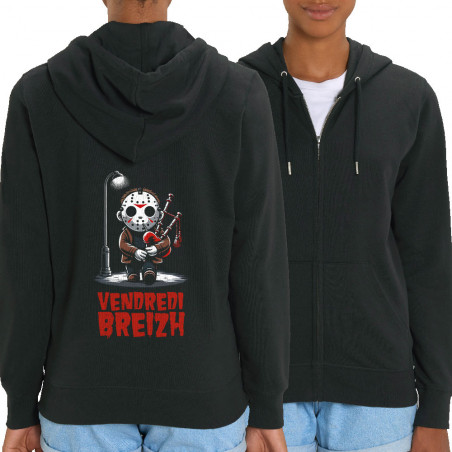 Sweat femme zippé à capuche...