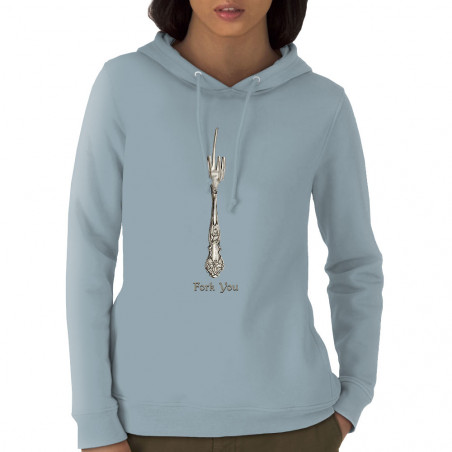 Sweat femme à capuche coton...