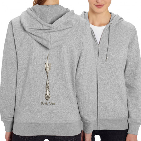 Sweat femme zippé à capuche...