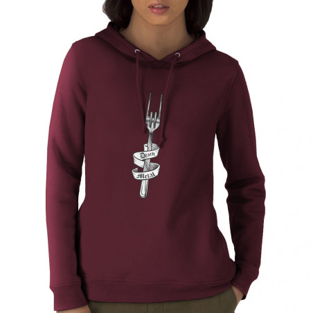 Sweat femme à capuche coton...