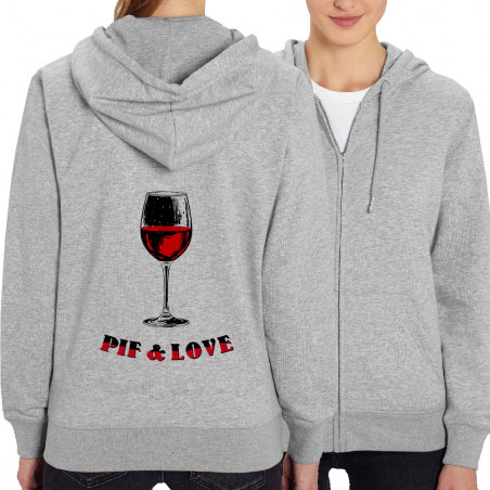 Sweat femme zippé à capuche...