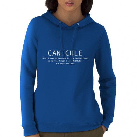 Sweat femme à capuche coton...