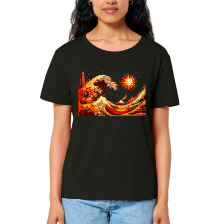T-shirt femme col large...