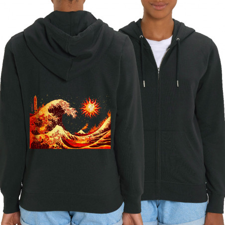 Sweat femme zippé à capuche...