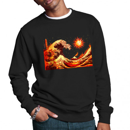 Sweat homme col rond "Vague...