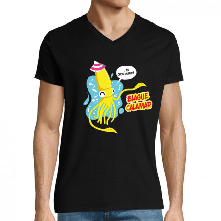 T-shirt homme col V "Blague...