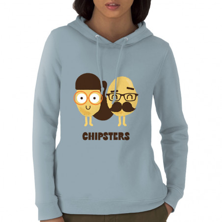 Sweat femme à capuche coton...
