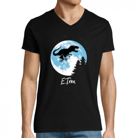 T-shirt homme col V "ET Rex"