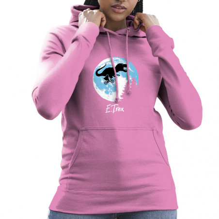 Sweat femme à capuche "ET Rex"