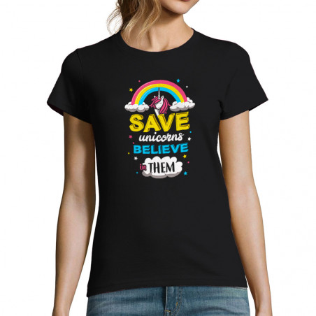 T-shirt femme "Save Unicorns"