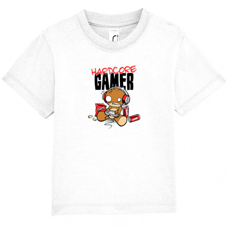 T-shirt bébé "Hardcore Gamer"