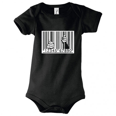 Body bébé "Code barre prison"